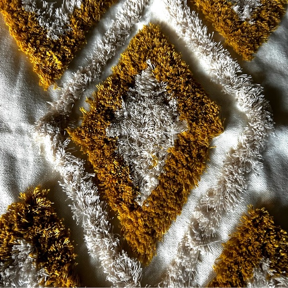 Two decorative pillow covers yellow cream boho style good condition - Picture 3 of 5